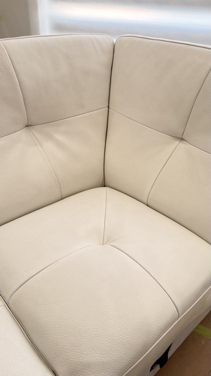 The same sectional corner, cleaned and recoloured